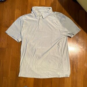 Vuori Size Large Men’s Polo. Color: Silver. Perfect condition.